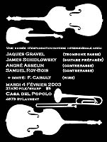 Poster for show with James, Jacques, André and Samuel