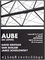 Aube concert flyer 2000.04.05