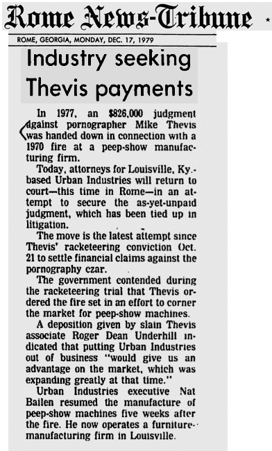 Article in a Georgia newspaper, 1979